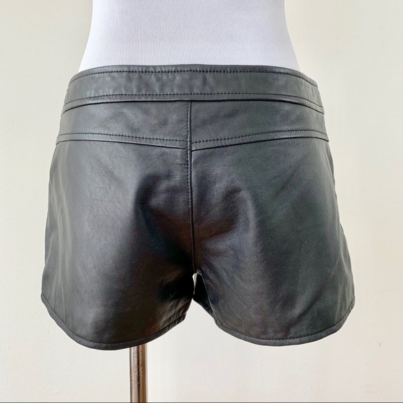 Nwot Halston Heritage Leather Hot Pants 